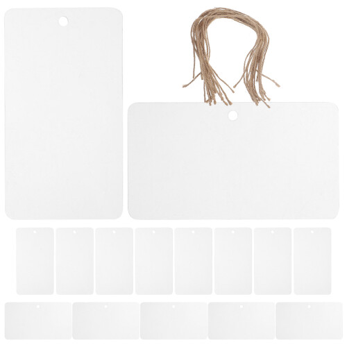 100Sets Writable Clear Acrylic Ornaments with Rope for Storage Bins 1