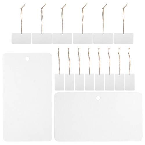 100Sets Writable Clear Acrylic Ornaments with Rope for Storage Bins 2