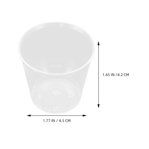 100Pcs Transparent Ps Disposable Snack Cups Mini Drinkware 1