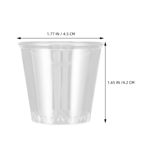 100Pcs Transparent Ps Disposable Snack Cups Mini Drinkware 2
