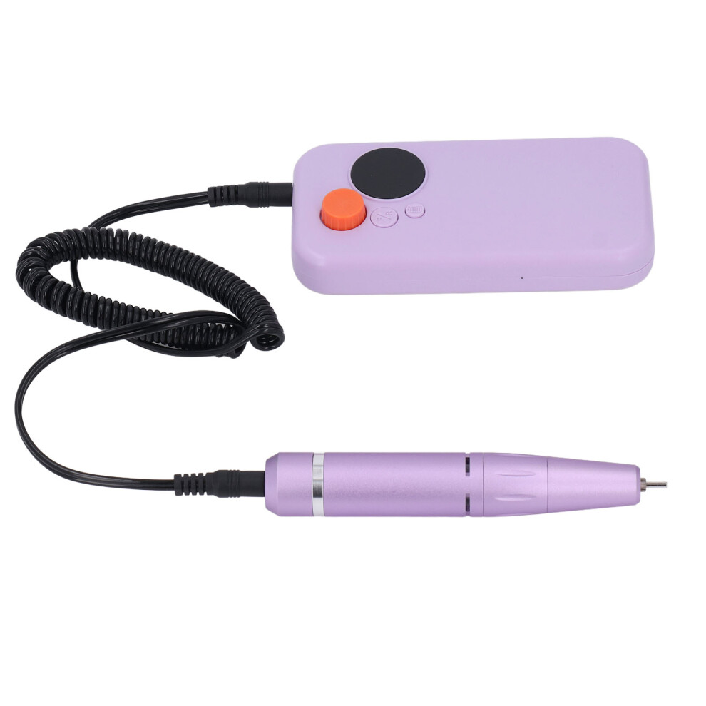 Purple Portable Electric Nail Drill 30000Rpm With 2600Mah Battery
