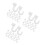 60Pcs White Plastic Rod Brackets for Closet Wardrobe Storage Hooks 5