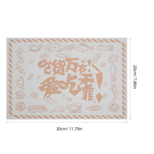 500Pcs Light Brown Greaseproof Kraft Paper for Baking 1