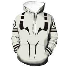 (White-No Zip Hoodie,5XL)Men Anime Jujutsu Kaisen Hoodies Coat Pullover Sweatshirt Hooded Tops Jumper