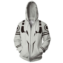 (White-Zip Hoodie,S)Men Anime Jujutsu Kaisen Hoodies Coat Pullover Sweatshirt Hooded Tops Jumper