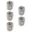 5Pcs Soft Grey Elizabethan Collar Adjustable Protective Pet Neckwear 7