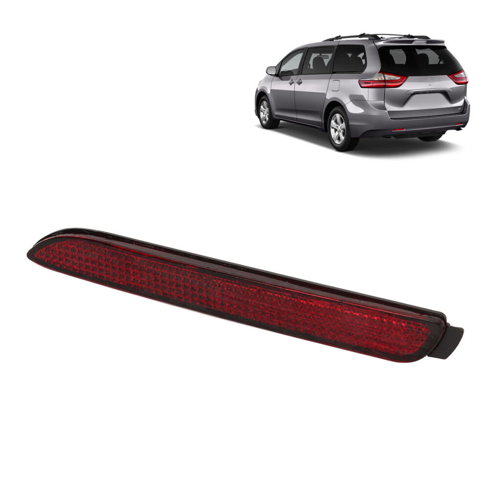 Waterproof Lens Rear Bumper Reflector For Toyota Sienna 2011-2017 Red 8441386371759