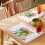 Tischsets mit Aquarellblumenmuster, 33 x 48 cm, 8er-Pack 4
