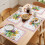 Tischsets mit Aquarellblumenmuster, 33 x 48 cm, 8er-Pack 5