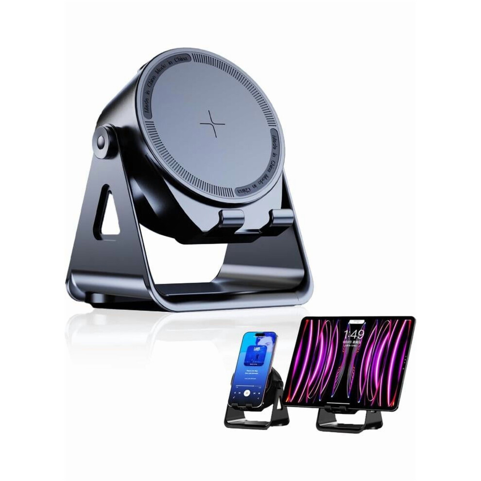 4-In-1 Rgb Wireless Inductive Bluetooth Speaker With 360 Rotating Holder, Long Standby, Ios/Android Compatible 9178400146725