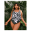 Women's Tankini Swimsuit Printed Square Neck Large Size 2