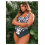 Women's Tankini Swimsuit Printed Square Neck Large Size 5