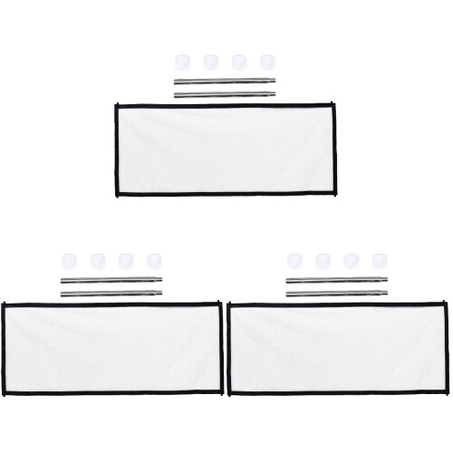 3Pcs Black Folding Pet Fence Protective Isolation Rail for Home Pets 1