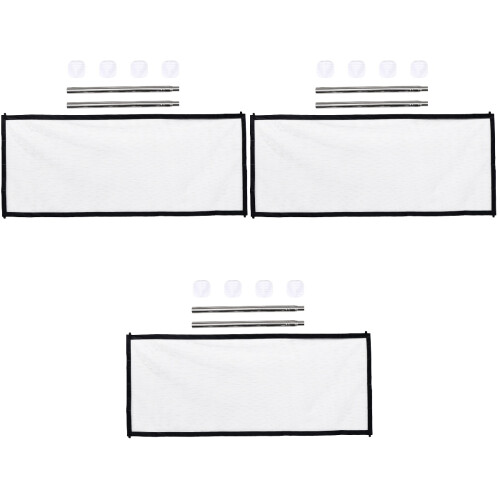 3Pcs Black Folding Pet Fence Protective Isolation Rail for Home Pets 2