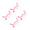 4Sets Roze Cupid En Pijl Foam Accessoires 3