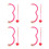 4Sets Roze Cupid En Pijl Foam Accessoires 7
