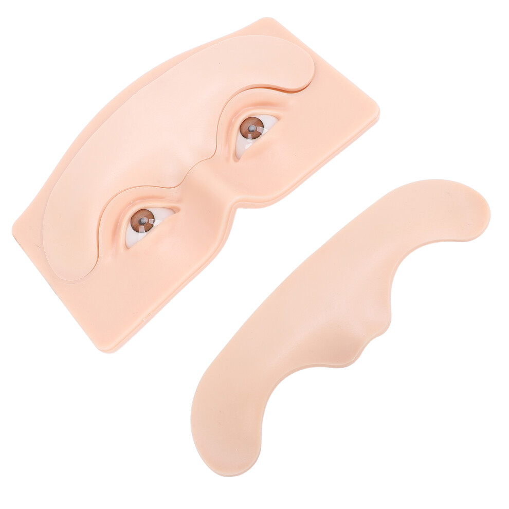 5D Eyebrow Tattoo Practice Face Silicone Model with 20ml Makeup Remover