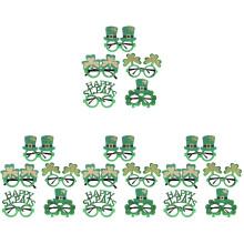 20Pcs Plastic St. Patrick's Day Party Shamrock Glasses Green Eyewear