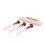 Silicone Makeup Brush Holder Set with 3 Solid Wood Brushes, Portable Dustproof 1