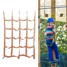 Rete di arrampicata all'aperto 57x72 pollici per bambini con corda, scala a fune in fibra di polipropilene resistente