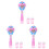 3Sets Elektrischer Bubble Blower Pink Hexenstab Für Kinder Spielspaß 1