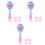 3Sets Elektrischer Bubble Blower Pink Hexenstab Für Kinder Spielspaß 3