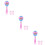 3Sets Elektrischer Bubble Blower Pink Hexenstab Für Kinder Spielspaß 4