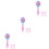 3Sets Elektrischer Bubble Blower Pink Hexenstab Für Kinder Spielspaß 5