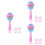 3Sets Elektrischer Bubble Blower Pink Hexenstab Für Kinder Spielspaß 8