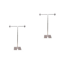 2Pièces Porte-Affiche Réglable Inox Argent Clip Sécurisé