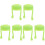 6Pièces Support Gouttes Oculaires Silicone Vert Durable Et Pratique 2