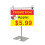 2Pièces Porte-Affiche Réglable Inox Argent Clip Sécurisé 7