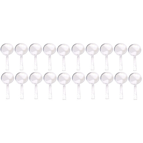48Stk Kunststoff Lupe Transparent Handheld Ergonomisch Leicht 1