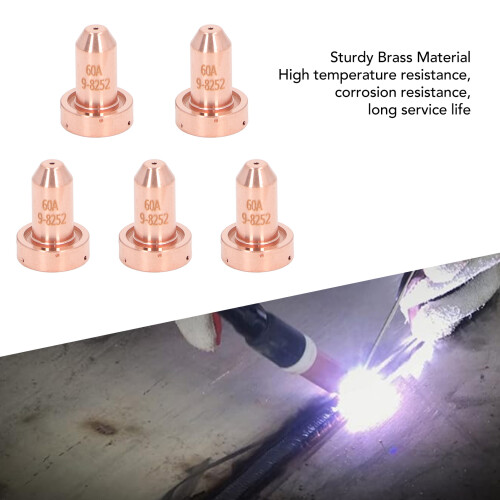 5-Pack Brass Nozzle Tips for SL60 SL100 Plasma Cutting Torch 9-8252 Replacement 2