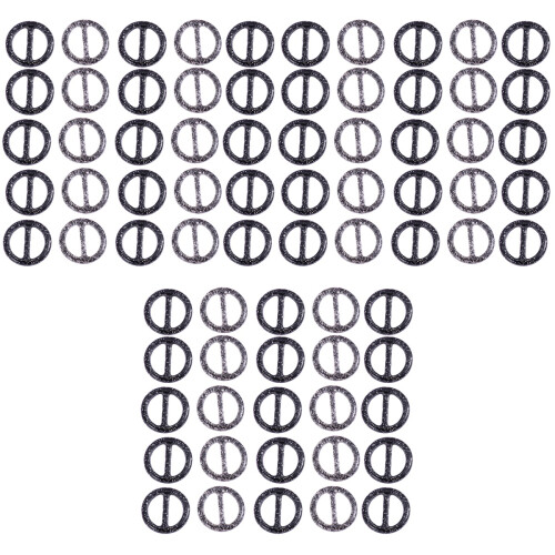 150Stk Schwarze T-Shirt Clips Strapazierfähige Ringe 2