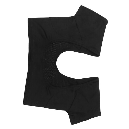 3Stk Schwarzes Damen Kurzarm Unterhemd Mit Schweißpads Elastisch 1