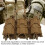 Outdoor Triple Molle Mag Pouch 9mm OpenShort Brown 2