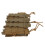 Outdoor Triple Molle Mag Pouch 9mm OpenShort Brown 3