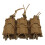 Outdoor Triple Molle Mag Pouch 9mm OpenShort Brown 12