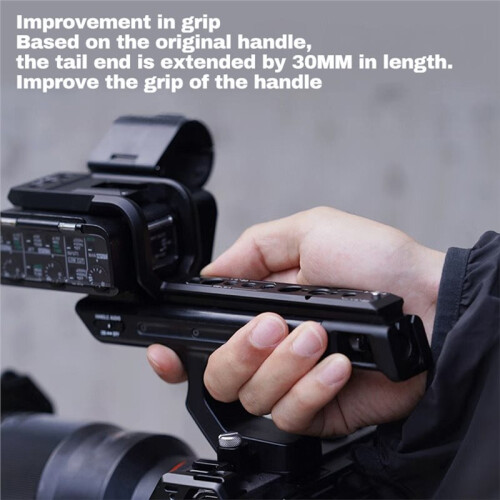 XLR Handle Unit Handle Extension Rig for  FX3 FX30 Extension Bracket Grip with Cold Shoe A 1