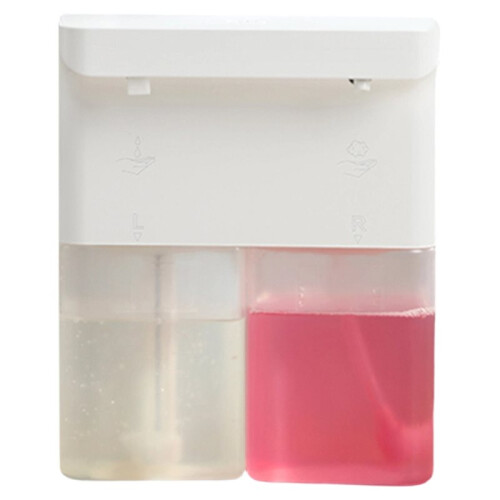 600ml Automatic Foam Soap Dispenser Double- Touchless Rechargeable 3-Level Adjustable Induction Sensor for Kitchen
