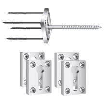 4 Sets Newel Post Fastener Wood Handrail Installation Hardware Works Finished Floors,Stairs,Ceramic Tile and Concrete