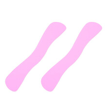 2 pièces de pads en silicone pour cils ondulés rose rouge 17,5 x 2,7 cm