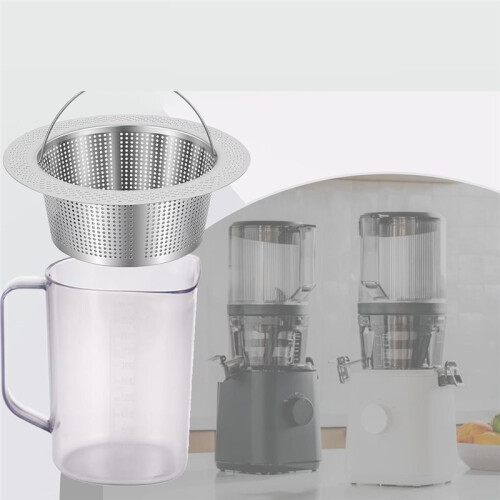 Pulp Strainer for Nama J2 Cold Press Juicer Pulp Secondary Fine Filter Stainless Steel Filter,Includes Cleaning Brush 1