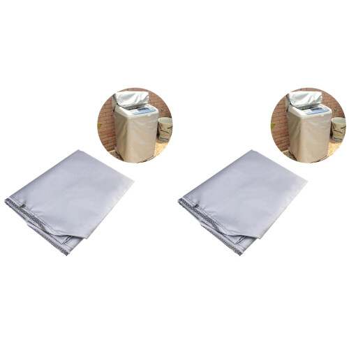2Stk Abdeckung Für Waschmaschine Und , Extra Stark, Silber