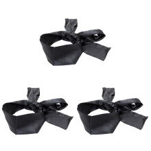 3Stk Satin Schlafmaske Schwarz Augenabdeckung Für Schlaf Und Reise