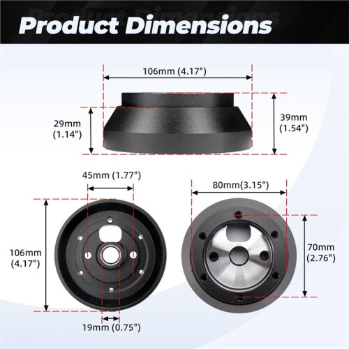 177H Steering Wheel Adapter Steering Wheel Base Connection Adapter for  Corvette C6 2