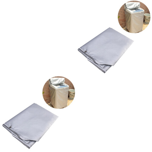 2Stk Abdeckung Für Waschmaschine Und , Extra Stark, Silber 2