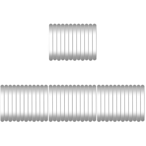 48Pièces Bandes Bracelet Pour Gravure DIY Argent