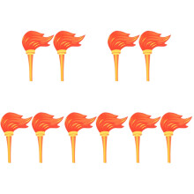 10Pièces Torches En Feutre Multi Couleurs Décoration